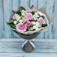 Букет цветов из:  Герберы, Альстромерии и Хризантемы #REPLACE_PRED# Пречистое