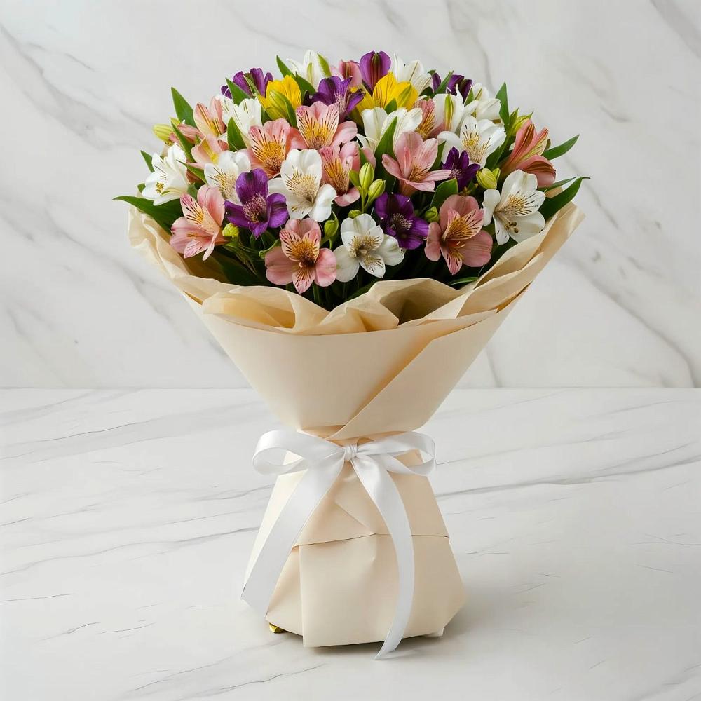 Букет цветов из: Альстромерии в Пречистое