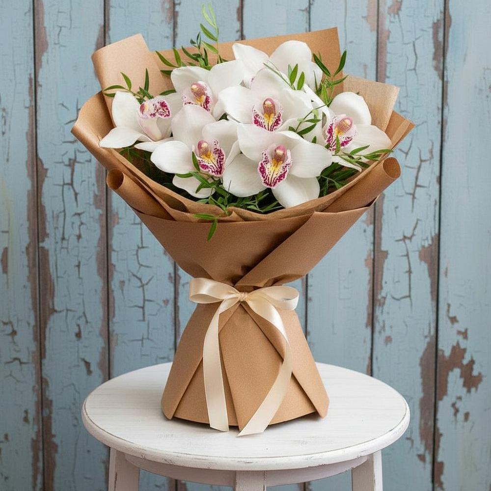 Букет цветов из: Орхидеи и Розы в Пречистое