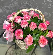 Цветочная композиция из Розы в корзине #REPLACE_PRED# Пречистое