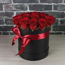 Цветочная композиция из Розы в шляпной коробке в Пречистое