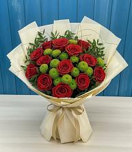 Букет цветов из:  Розы и Хризантемы в Пречистое