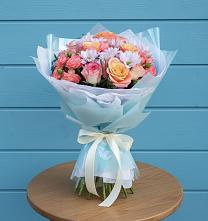 Букет цветов из:  Хризантемы и Розы #REPLACE_PRED# Пречистое