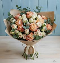 Букет цветов из:  Альстромерии и Розы #REPLACE_PRED# Пречистое